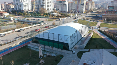 “Balon Kort Kaplama Tenis Alanımız Hâyırlı Olsun”
